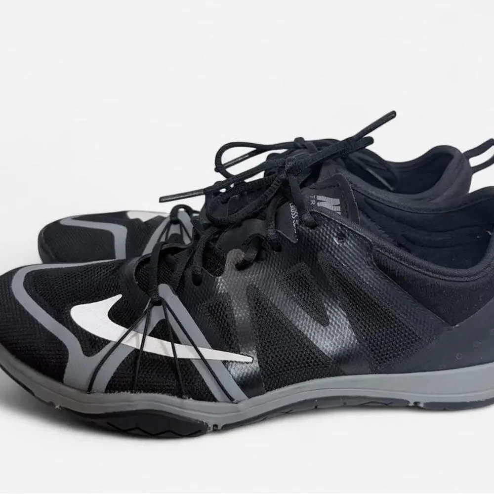 Nike Free Cross Compete Women’s 7.5 Black Grey Training Shoes Cross Trainers